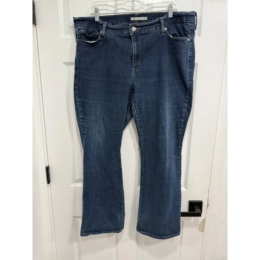 Levis Classic Bootcut Jeans Womens 20W Dark Wash Indigo Denim Plus Size Mid Rise